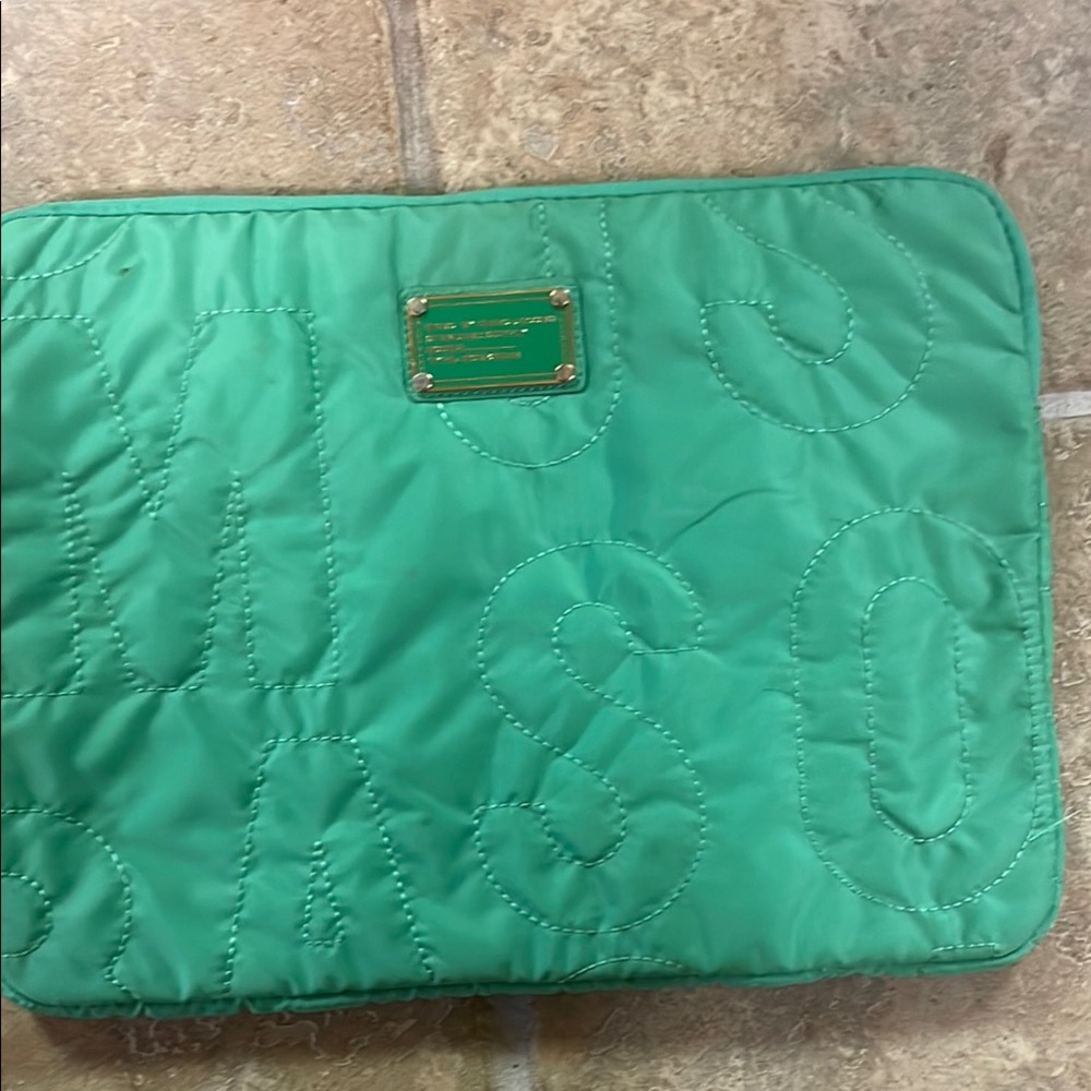 Marc Jacob’s Green Quilted Laptop Sleeve